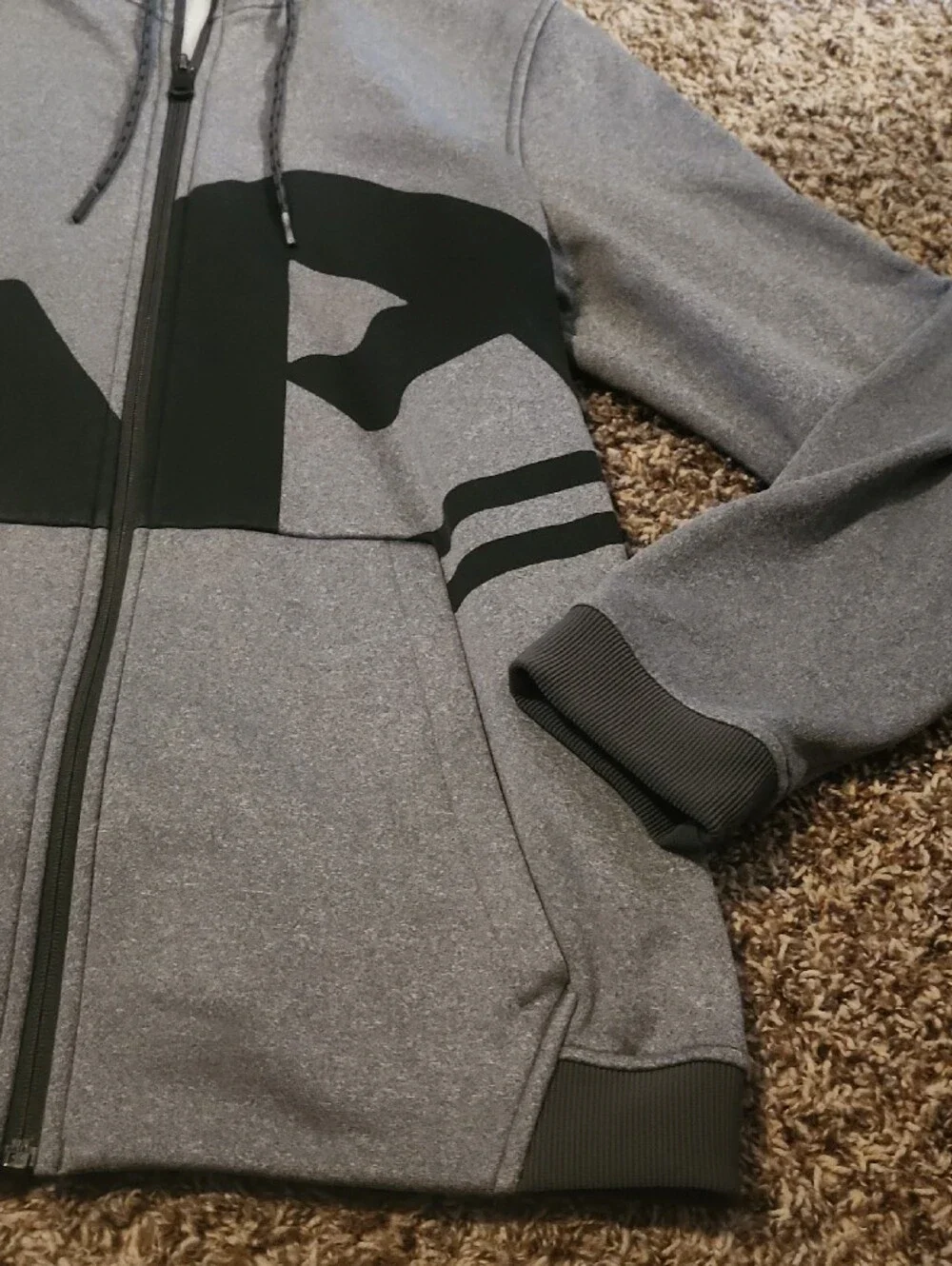 Under Armour Gray and Black Full-Zip Performance Hoodie